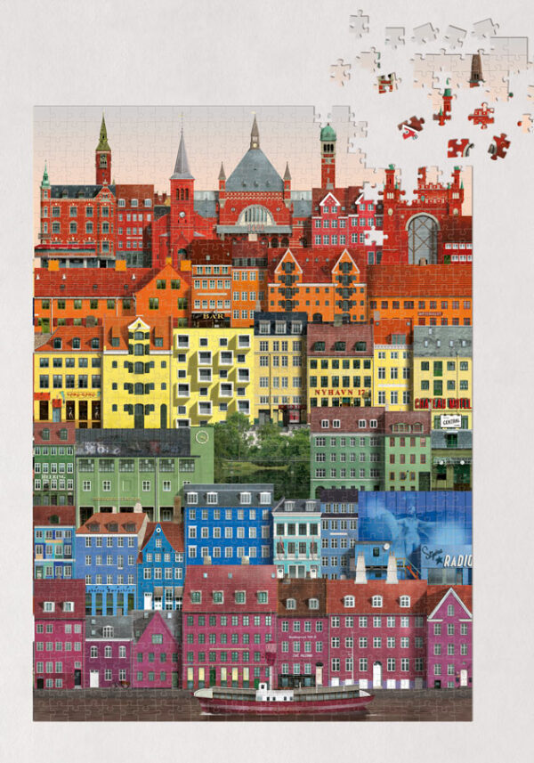 Copenhagen regnbuepuslespil (1000 brikker) - Image 4