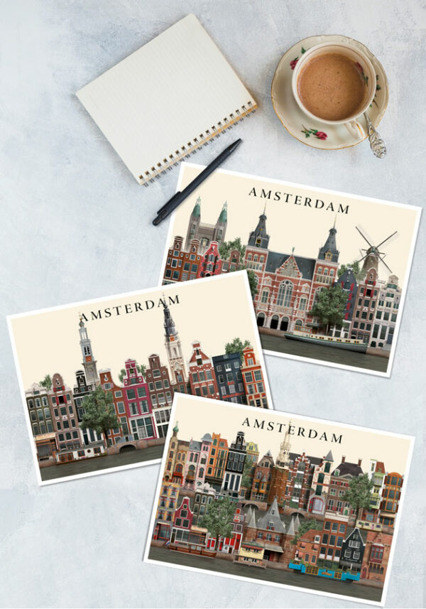 Amsterdam postcards by Martin Schwartz