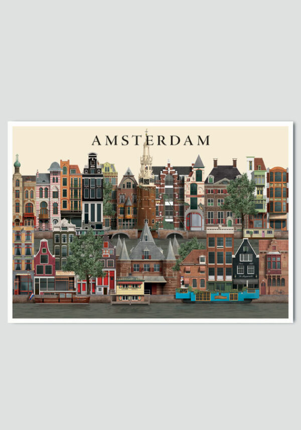 Amterdam postcard by Martin Schwartz