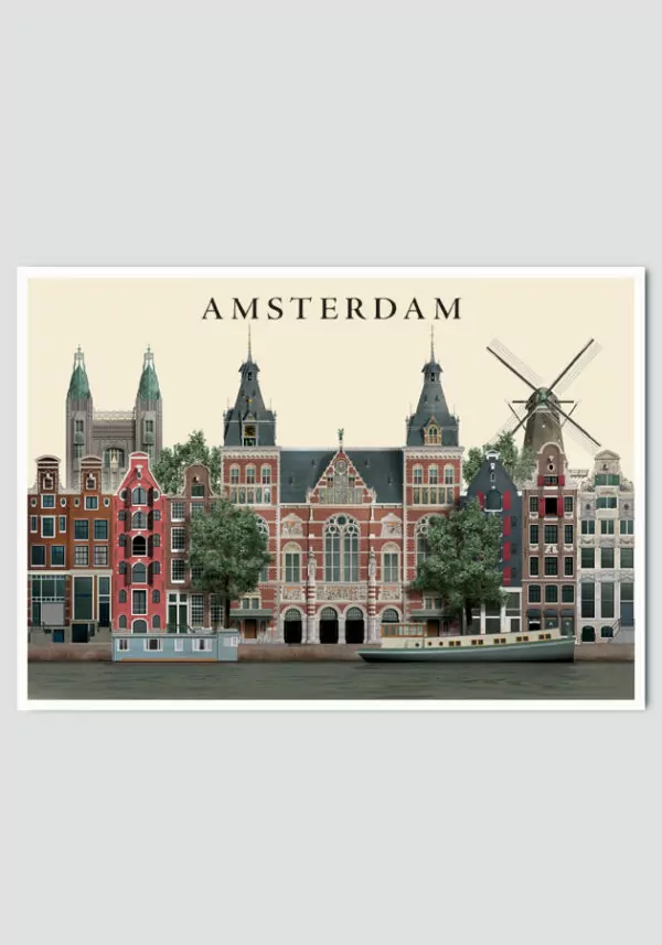 Amsterdam postcard by Martin Schwartz