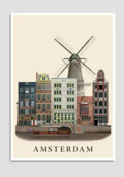 Amsterdam postcard by Martin Schwartz