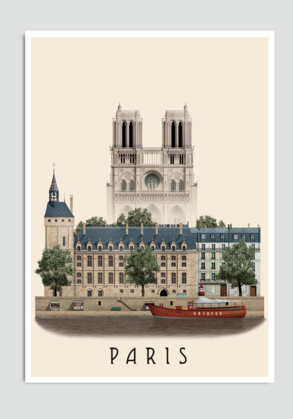 Paris postcard by Martin Schwartz