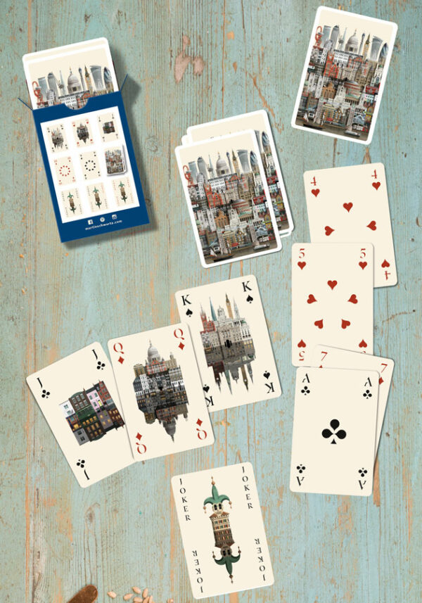 1 sæt London spillekort - Image 3